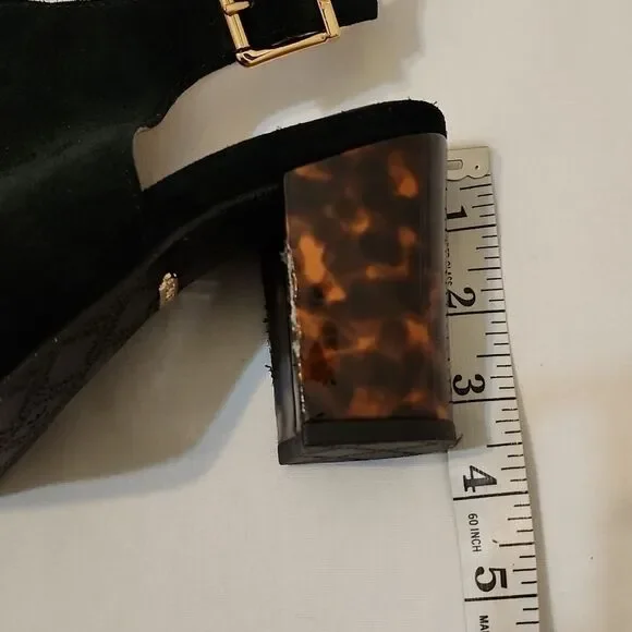 Vionic Lacey Tortoise Black Suede Slingback Heels 8.5 - Picture 5 of 9